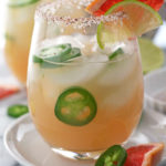 5 Ingredients | Skinny jalapeño grapefruit margarita