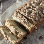 Zucchini coffee cake bread with cinnamon streusel