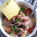 Easy-to-make, hearty soup packed with smoked ham and 6 kinds of beans. One of my favorite cold weather comfort foods.