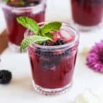 Your new drink of spring and summer! Easy, homemade blackberry ginger simple syrup pairs with lime, vodka and Prosecco creating a tasty and refreshing cocktail that’s perfect for brunch, parties or just any that requires a drink or two.
