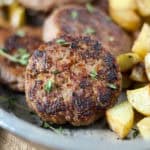 Maple Sage Breakfast Sausage is better than any breakfast sausage you can buy at the store! It’s super easy to make and uses real ingredients you can feel good about eating. You just need ground pork, real maple syrup, and seasoning that you likely already have in your kitchen.