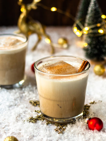 two glasses of eggnog white russian