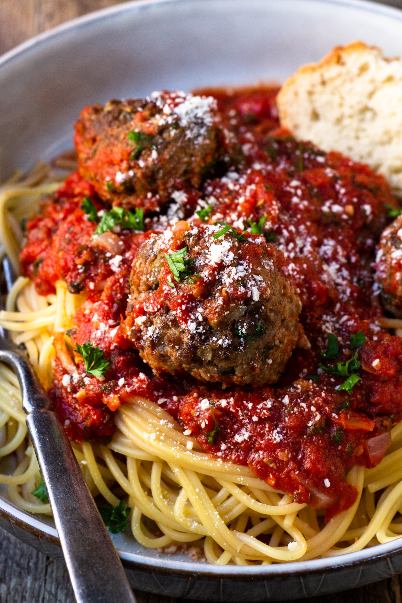 Homemade Spaghetti and Meatballs - Modern Farmhouse Eats