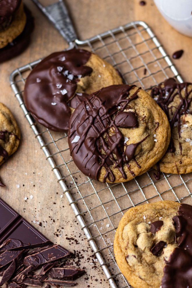 dark chocolate mocha chip cookies