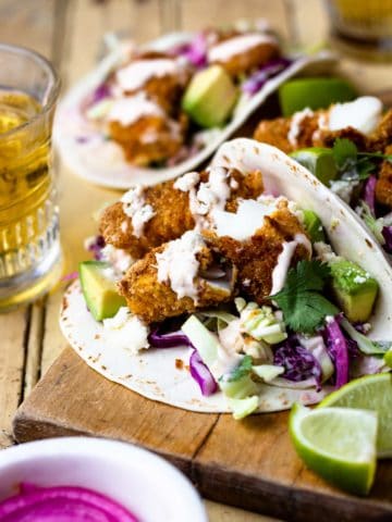 crispy baked fish tacos