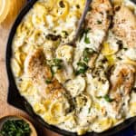 Most delicious parmesan cream sauce mixed with basil pesto and served with cheese tortellini and perfectly seared chicken. Easy and insanely flavorful dinner that's ready in 30 minutes!