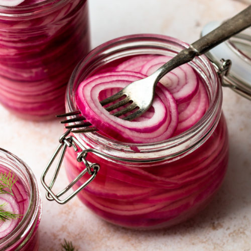 Quick-Pickled Red Onions - Never Not Hungry