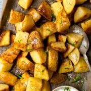 roasted potatoes with sour cream