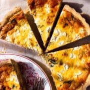 sliced deep dish quiche