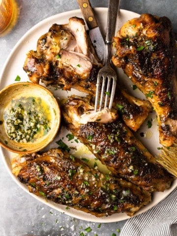 baked turkey wings on a plate