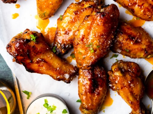 Hot Honey Butter Chicken Wings in the Air Fryer - The Novice Chef