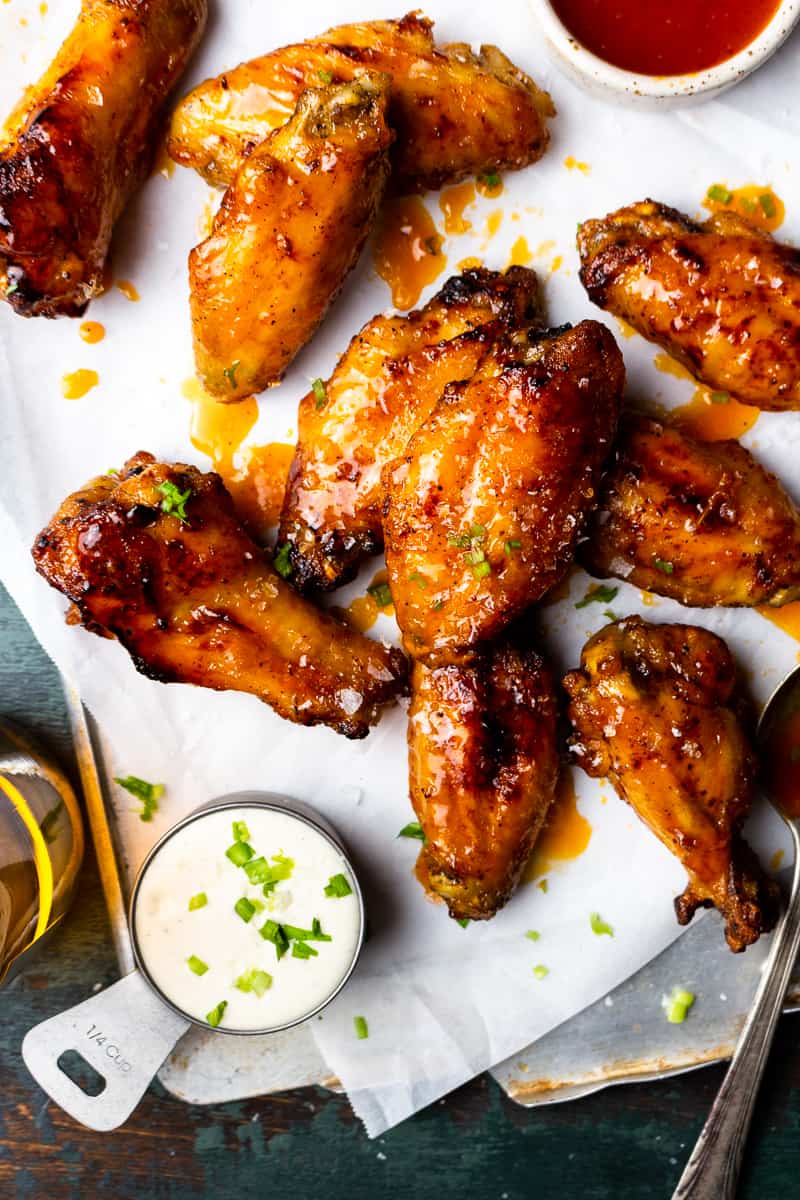 chicken wings tossed in hot honey butter