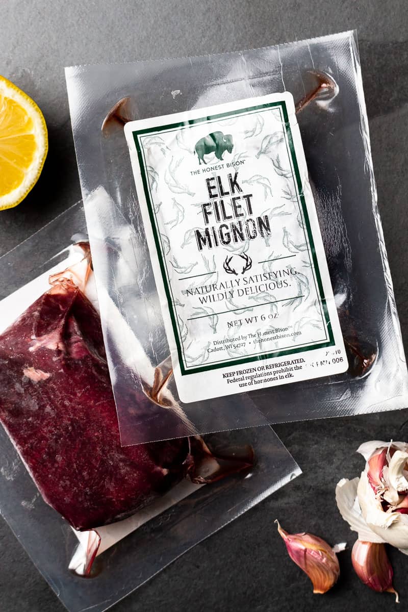elk steak in The Honest Bison packaging