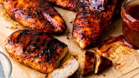 Smoked BBQ Chicken Breasts, Meat Thermometer, Hygrometer