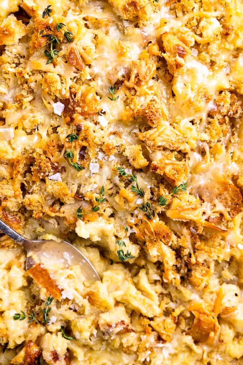 close up of the mashed potato bake